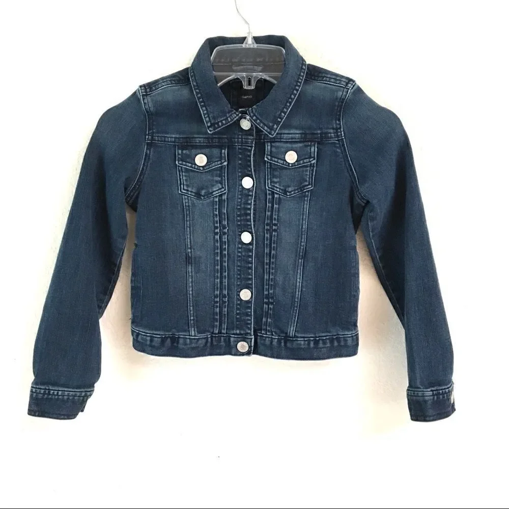 ‎Gap Kids snap front denim jean jacket unisex M